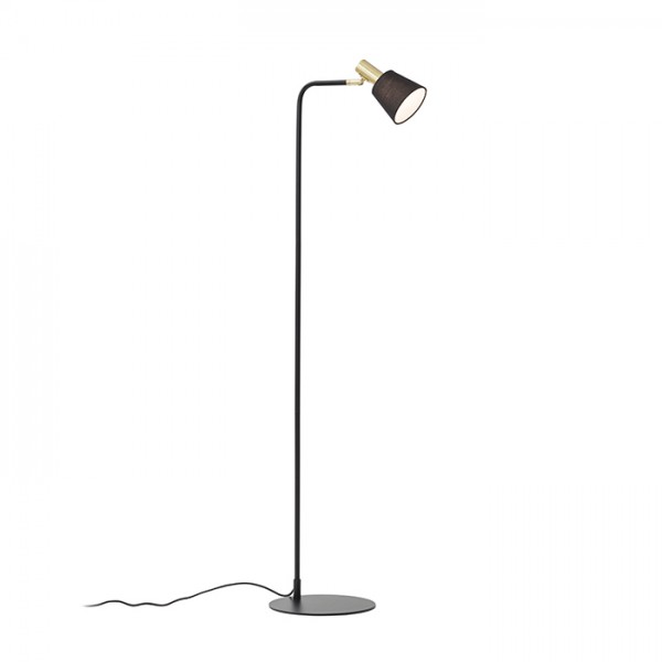 RENDL staande lamp ICAR staande lamp zwart/goudgeel 230V E27 15W R12419 1