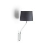 RENDL lámpara de pared SHARP de pared negro cromo 230V LED E27 15W R12481 2