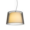 RENDL hanglamp ESPLANADE hanglamp transparant zwart/wit chroom 230V LED E27 15W R12483 2