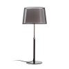 RENDL lámpara de mesa ESPLANADE de mesa negro transparente/blanco cromo 230V LED E27 15W R12484 9