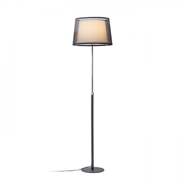 RENDL lampadaire ESPLANADE lampadaire noir transparent/blanc chrome 230V LED E27 15W R12485 1