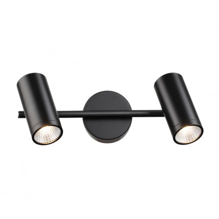 RENDL spotlicht BOGARD II wandlamp mat zwart 230V LED 2x5W 40° 3000K R12503 1