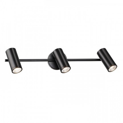 RENDL Outlet BOGARD III wandlamp mat zwart 230V LED 3x5W 40° 3000K R12505 1