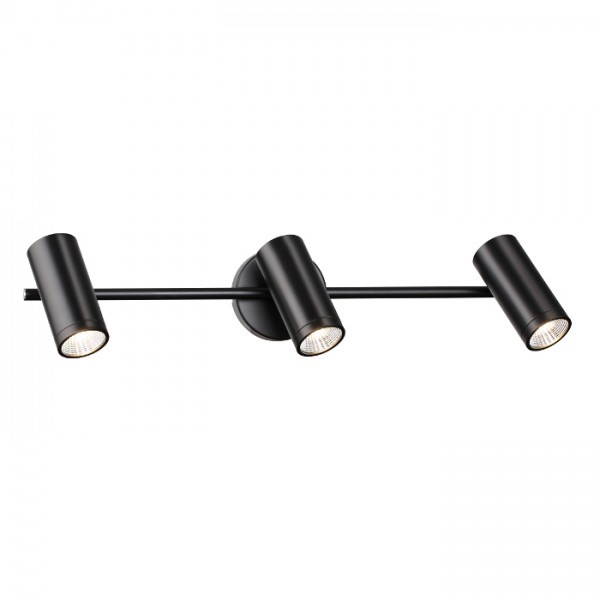 RENDL Outlet za svjetiljke BOGARD III zidna mat crna 230V LED 3x5W 40° 3000K R12505 1