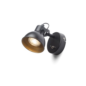 RENDL spotlight ROSITA I seinä musta/kultainen 230V LED GU10 9W R12508 2