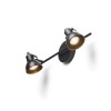 RENDL Spotlight ROSITA II wandlamp zwart/goudgeel 230V LED GU10 2x9W R12510 4