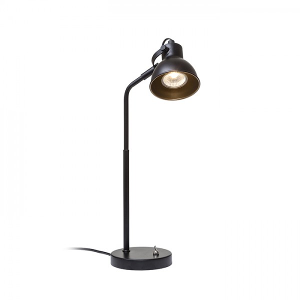 RENDL lámpara de mesa ROSITA de mesa negro/oro 230V LED GU10 9W R12512 1