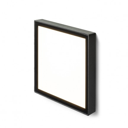 RENDL udendørslampe DEJAVU SQ 14 indbygget sort 230V LED 6W IP65 3000K R12531 1