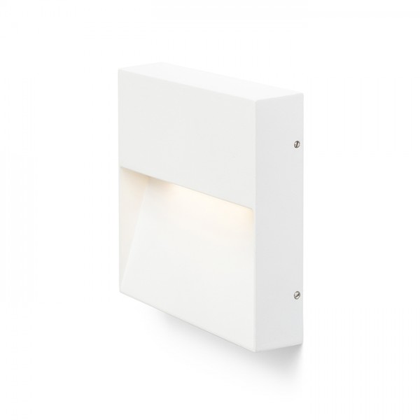 RENDL venkovní světlo AQILA SQ nástěnná bílá 230V LED 6W IP54 3000K R12542 1
