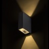 RENDL luminaire d'éxterieur UKKO murale noir 230V LED 2x3W 55° IP54 3000K R12555 2