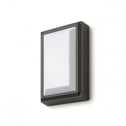 RENDL ulkotilan valaisin DELTA RC seinä tummanharmaa 230V E27 18W IP54 R12567 1