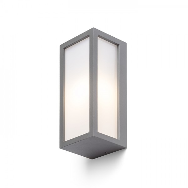 RENDL buiten lamp DURANT wandlamp zilvergrijs 230V E27 18W IP54 R12568 1