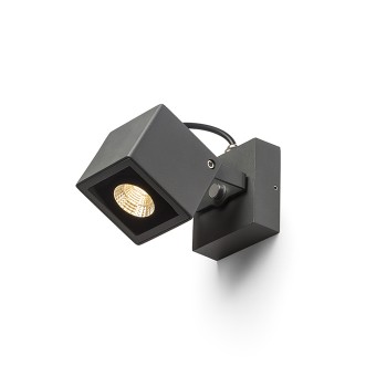 RENDL ulkotilan valaisin BORA seinä tummanharmaa 230V LED 6W 44° IP54 3000K R12578 3