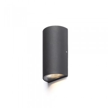 RENDL venkovní světlo MIDZACK nástěnná černá 230V LED 2x3W IP54 3000K R12586 2