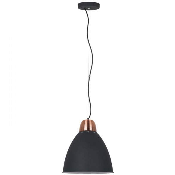 RENDL függő lámpatest VIBRANT függö lámpa fekete réz 230V E27 42W R12653 1