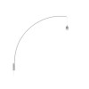 RENDL lampenkappen BEND standaardbooglamp met muurbevestiging mat nikkel 230V LED E27 15W R12654 1