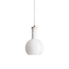 RENDL hanglamp PULIRE RD hanglamp opaalglas/hout/chroom 230V LED E14 6W R12664 6