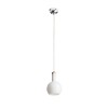 RENDL hanglamp PULIRE RD hanglamp opaalglas/hout/chroom 230V LED E14 6W R12664 2