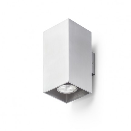 RENDL lámpara de pared AGATE II de pared aluminio cepillado 230V GU10 2x35W R12678 1