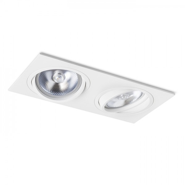 RENDL lampada incassata PASADENA G53 SQ II bianco 230V LED G53 2x15W R12703 1