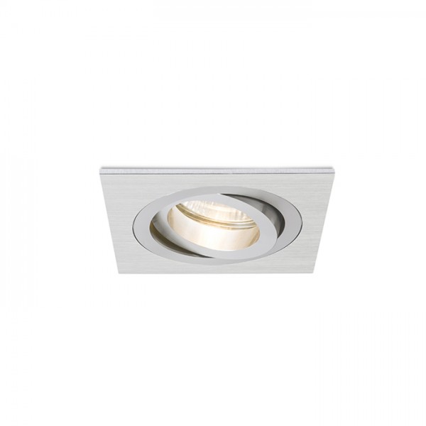 RENDL verzonken lamp PASADENA GU10 SQ I inbouwlamp geborsteld aluminium 230V LED GU10 7W R12709 1