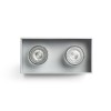 RENDL opbouwlamp AGATE II plafondlamp Geborsteld Aluminium 230V GU10 2x35W R12738 2