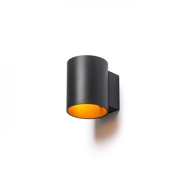 RENDL Zidna svjetiljka TUBA W zidna mat crna/zlatna 230V G9 33W R12740 1