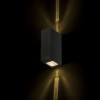 RENDL buiten lamp NICK II wandlamp zwarte elox 230V LED 2x3W 10° IP54 3000K R12828 2