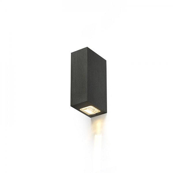 RENDL luce da esterno NICK II da parete nero anodizzato 230V LED 2x3W 10° IP54 3000K R12828 1