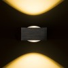 RENDL buiten lamp KORSO II wandlamp zwarte elox 230V LED 2x3W 120° IP54 3000K R12832 3