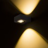 RENDL outdoor lamp KORSO II wall anodized black 230V LED 2x3W 120° IP54 3000K R12832 2