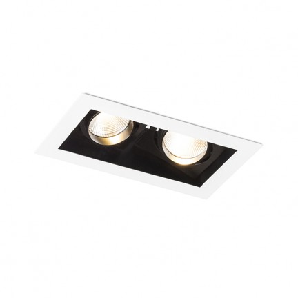 RENDL luz empotrada BONDY II empotrada blanco 230V LED 2x7W 24° 3000K R12857 1
