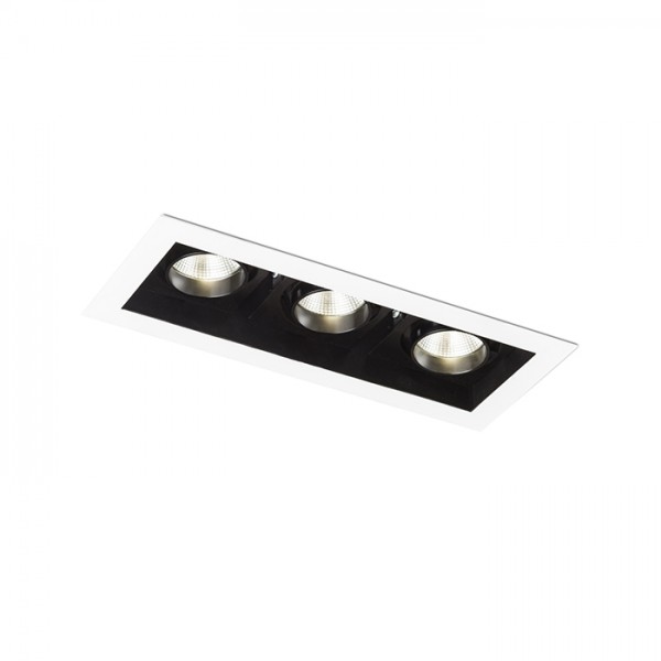RENDL vestavné světlo BONDY III zápustná bílá 230V LED 3x7W 24° 3000K R12858 1