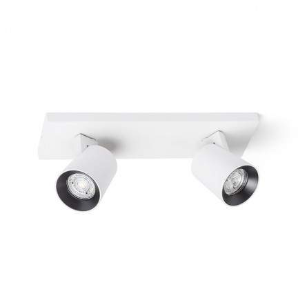RENDL spotlight KENNY II surface mounted white/black 230V LED GU10 2x8W R12915 1