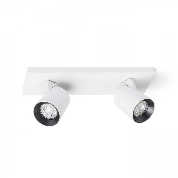 RENDL bodové světlo KENNY II přisazená bílá/černá 230V LED GU10 2x8W R12915 1