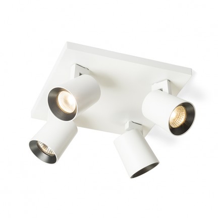 RENDL Reflektor KENNY IV stropna bijela/crna 230V LED GU10 4x8W R12921 1