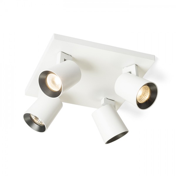 RENDL spotlight KENNY IV ceiling white/black 230V LED GU10 4x8W R12921 1