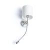 RENDL Zidna svjetiljka VERSINA s sjenilom bijela krom 230V LED E27 LED 15+3W 25° 3000K R12955 2