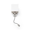 RENDL nástěnná lampa TAINA se stínidlem bílá matný nikl 230V LED E27 LED 15+3W 25° 3000K R12956 3