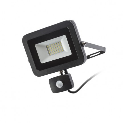 RENDL luminaire d'éxterieur PONTA réflecteur avec détecteur noir 230V LED 30W 120° IP54 3000K R12982 1