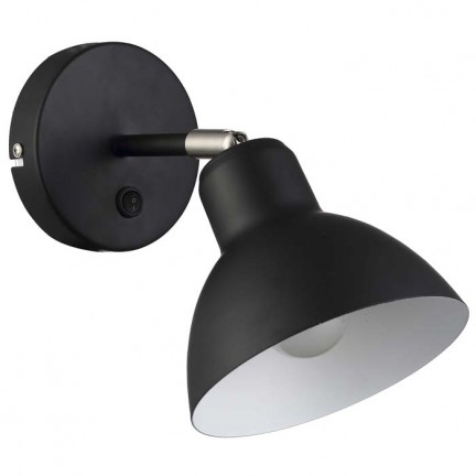 RENDL spot lámpa BAROQUE fali lámpa fekete króm 230V LED E27 11W R12986 1