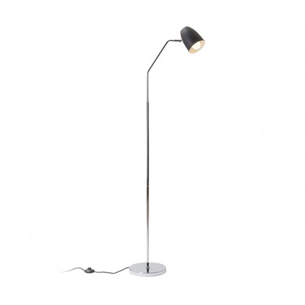RENDL staande lamp PRAGMA staande lamp zwart chroom 230V LED E27 11W R12989 1