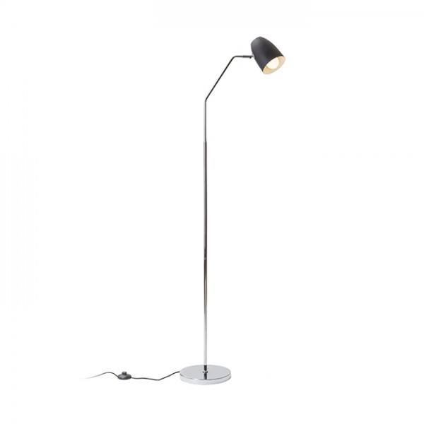 RENDL lampadaire PRAGMA lampadaire noir chrome 230V E27 28W R12989 1