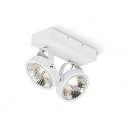 RENDL spotlicht KELLY LED II DIMM wandlamp wit 230V LED 2x12W 24° 3000K R13106 1