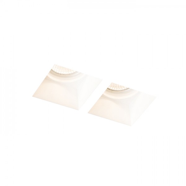 RENDL recessed light QUO SQ II recessed plaster 230V LED GU10 2x8W R13126 1