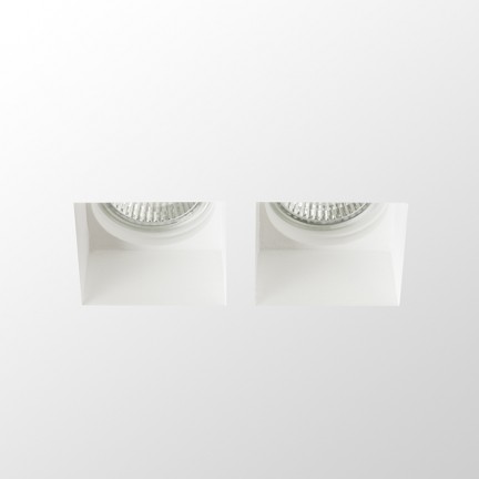 RENDL verzonken lamp QUO SQ II inbouwlamp gips 230V LED GU10 2x8W R13126 1