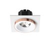RENDL indbygget lampe SHARM SQ I indbygget hvid kobber 230V LED 10W 24° 3000K R13250 2