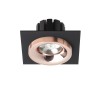RENDL recessed light SHARM SQ I recessed black copper/copper 230V LED 10W 24° 3000K R13253 2