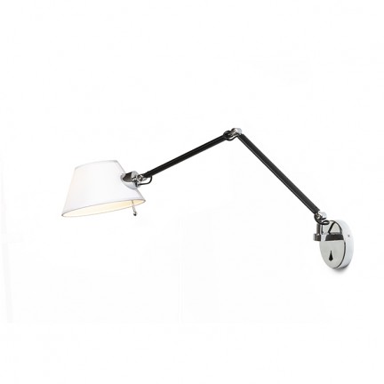 RENDL wandlamp MONTANA wandlamp wit/zwart Chroom 230V E27 28W R13282 1