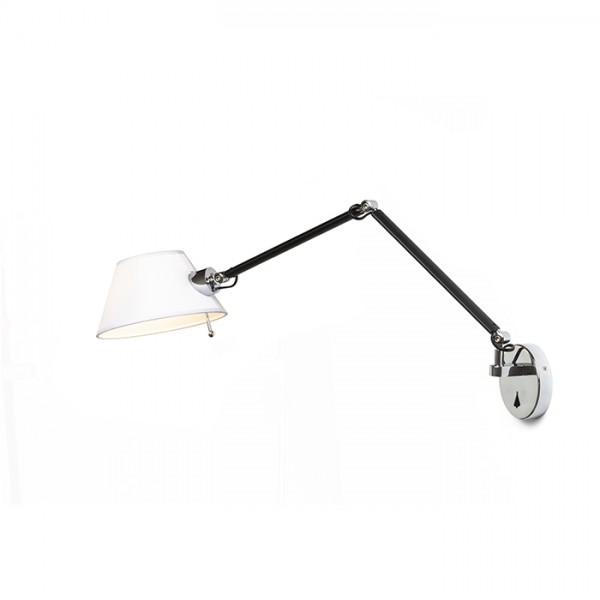 RENDL wandlamp MONTANA wandlamp wit/zwart chroom 230V LED E27 11W R13282 1